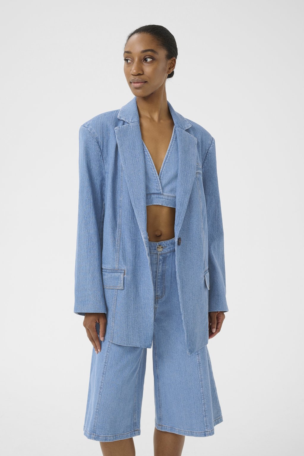 

Блейзер FIBI Gestuz, цвет Mid Blue Washed