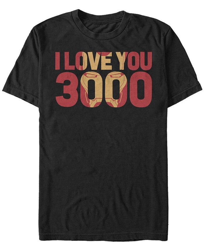 

Мужская футболка Marvel Avengers Endgame I Love You 3000 Iron Man, с коротким рукавом Fifth Sun, черный