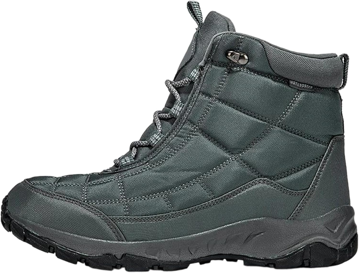 

Мужские ботинки из искусственной кожи с голенью и стелькой из ЭВА, толстой подкладкой, короткие, теплые, для повседневной носки Alloaone, серый