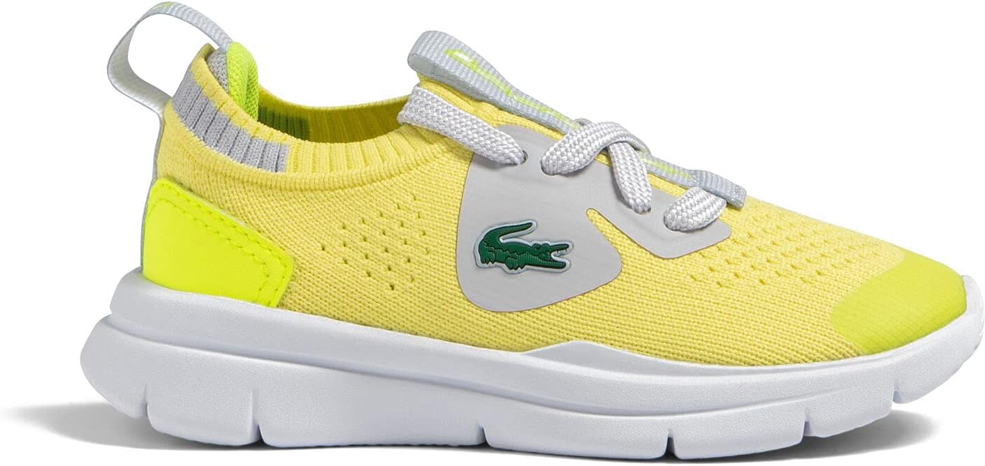 

Кроссовки Lacoste Baby-Boy's Infants Run Spin Knit Textile Trainers Sneaker, Yellow/Light Grey
