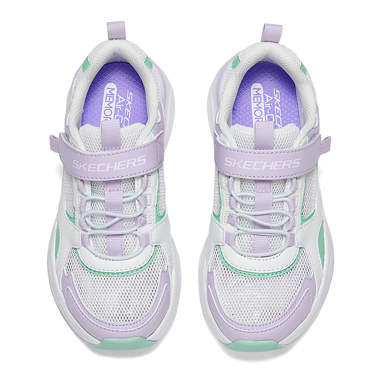 Повседневная обувь для начальной школы Skechers Kids, белый/лавандовый — фото 4