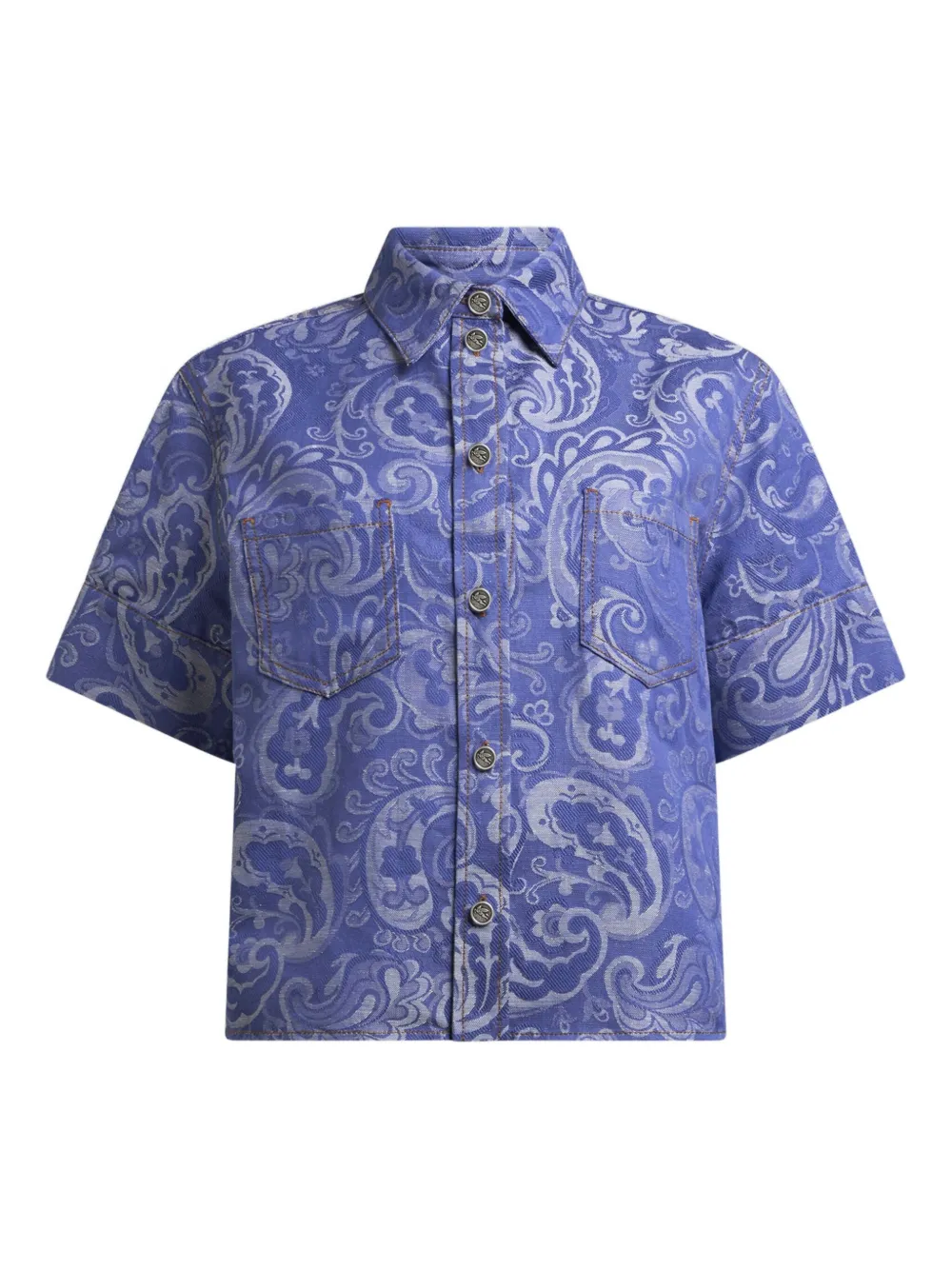

Рубашка с жаккардовым узором пейсли ETRO, фиолетовый