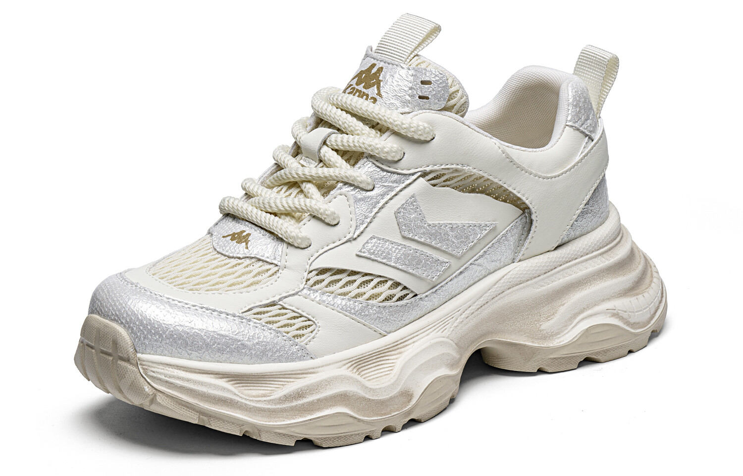

Кроссовки Kappa Chunky Sneakers Women's Low-top Silver, белый