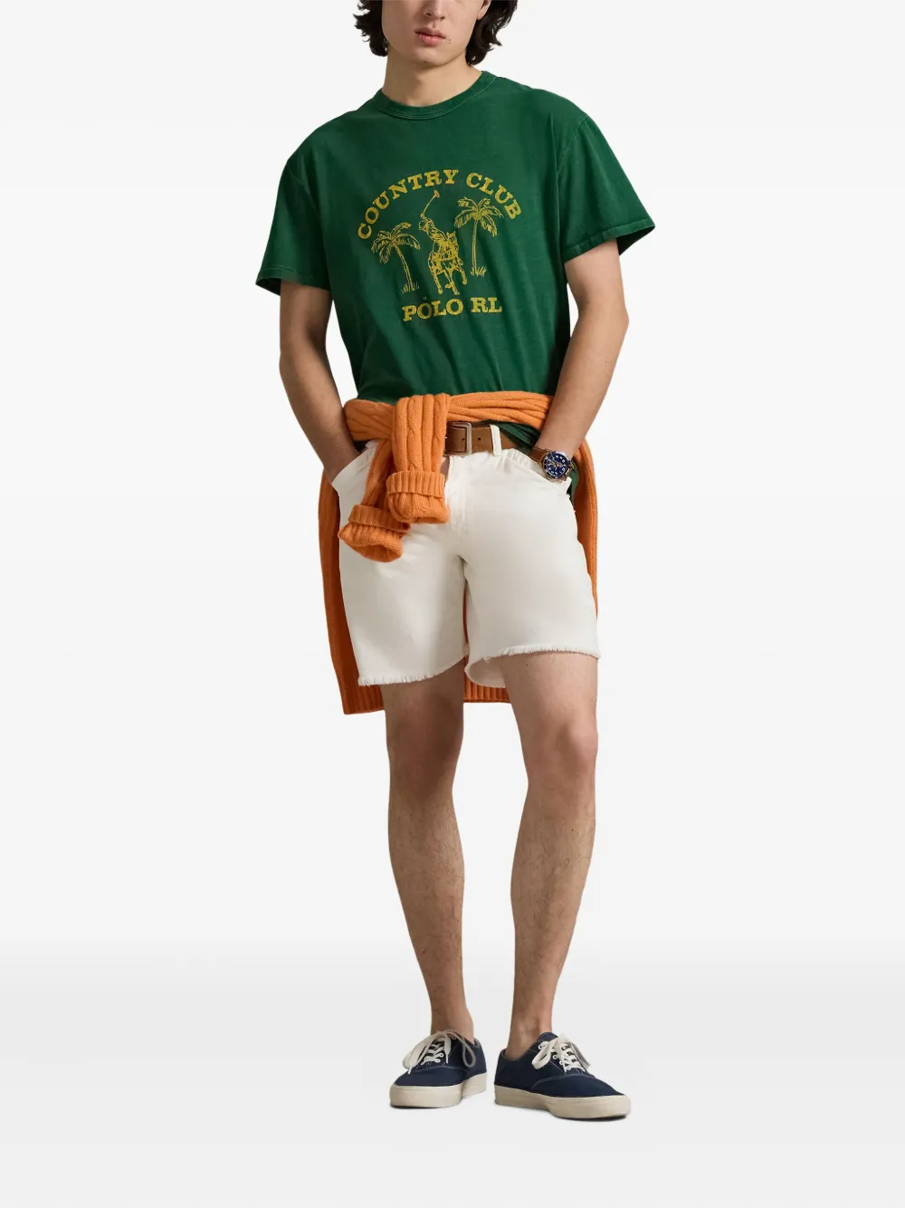 Футболка с графичным принтом Polo Ralph Lauren, зеленый — фото 2