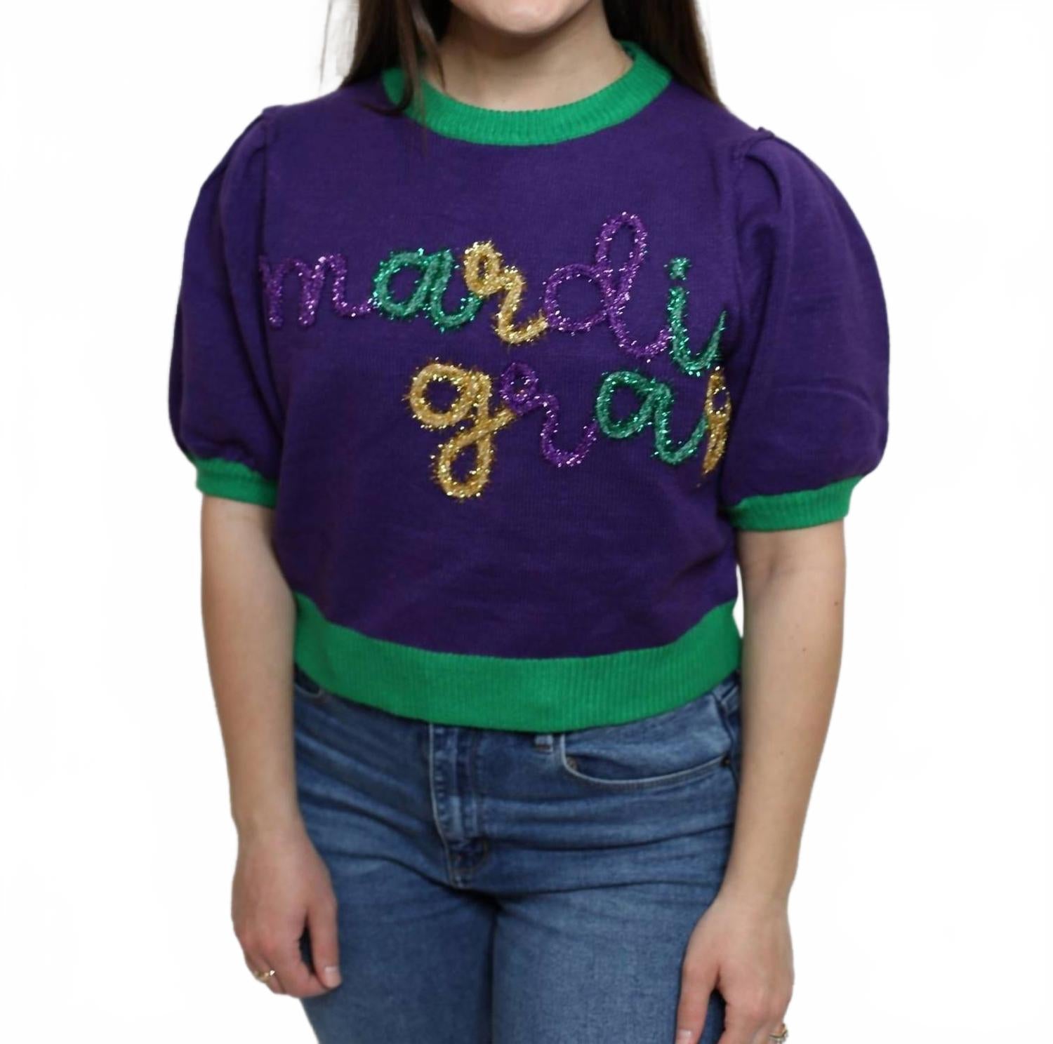 

Карнавальный топ в фиолетово-зеленом цвете Peach Love