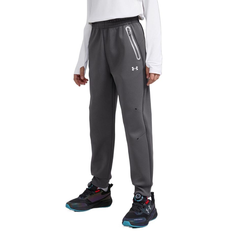 

Детские вязаные спортивные штаны полный обзор FW25 Under Armour, темно-серый