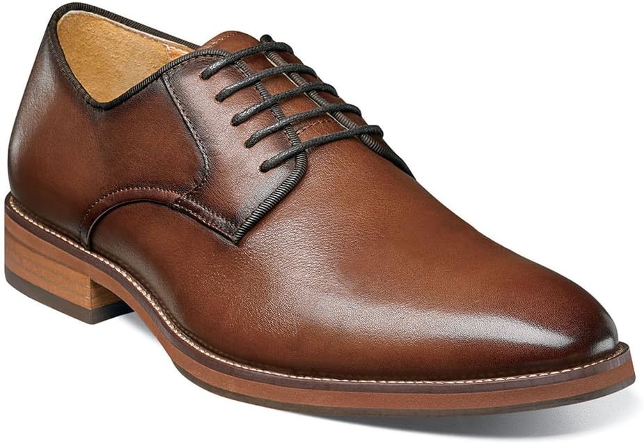 Мужские оксфорды Florsheim Blaze с простым носком, Cognac Smooth