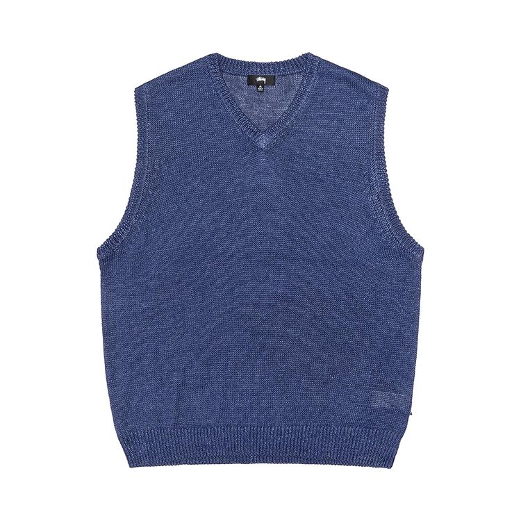 

Жилет Stussy Loose Knit Linen Vest Blue, синий