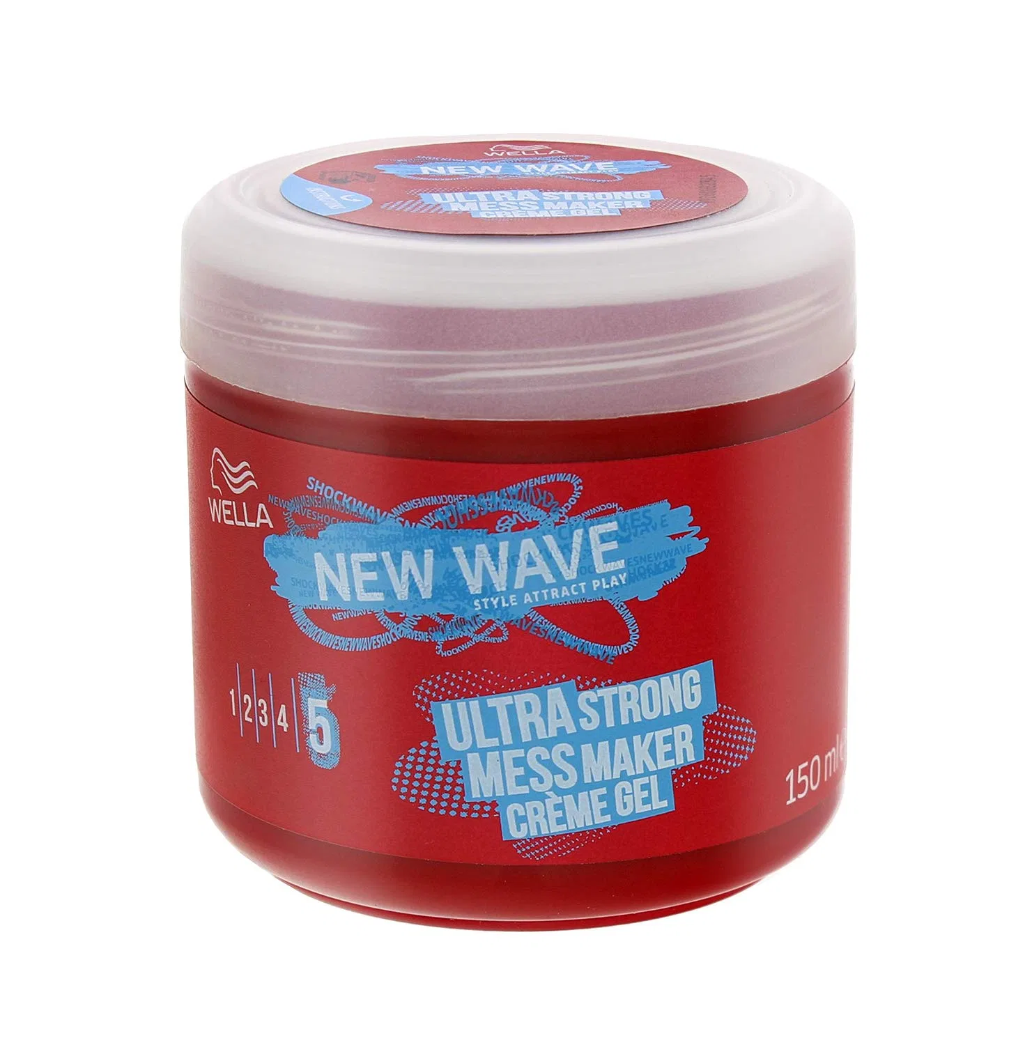 Крем-гель для волос WELLA New Wave Ultra Strong Mess Maker, уровень фиксации 5, 150 мл, набор из 3 шт. Wella