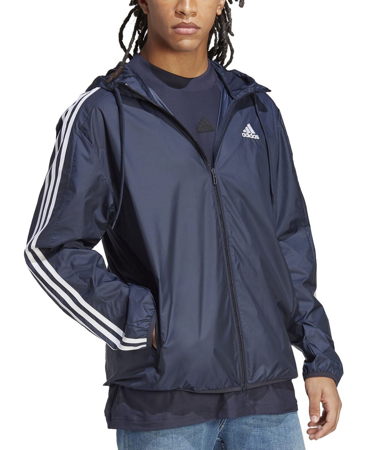 

Мужская тканая ветровка с тремя полосками и логотипом Essentials adidas