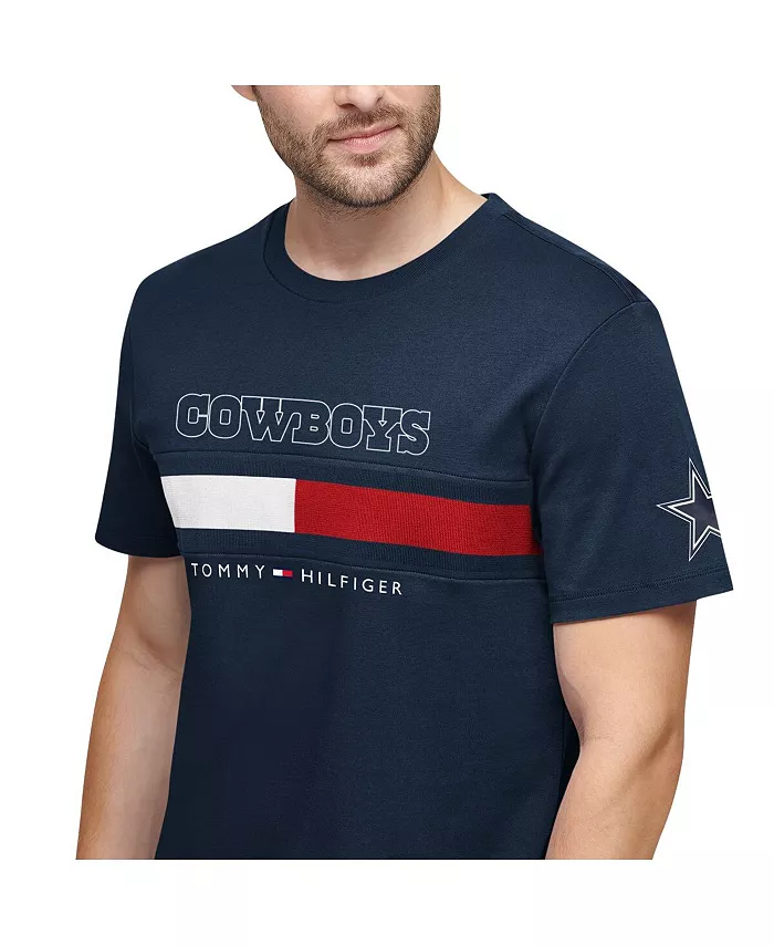 Мужская синяя футболка Dallas Cowboys Insert Tommy Hilfiger — фото 4