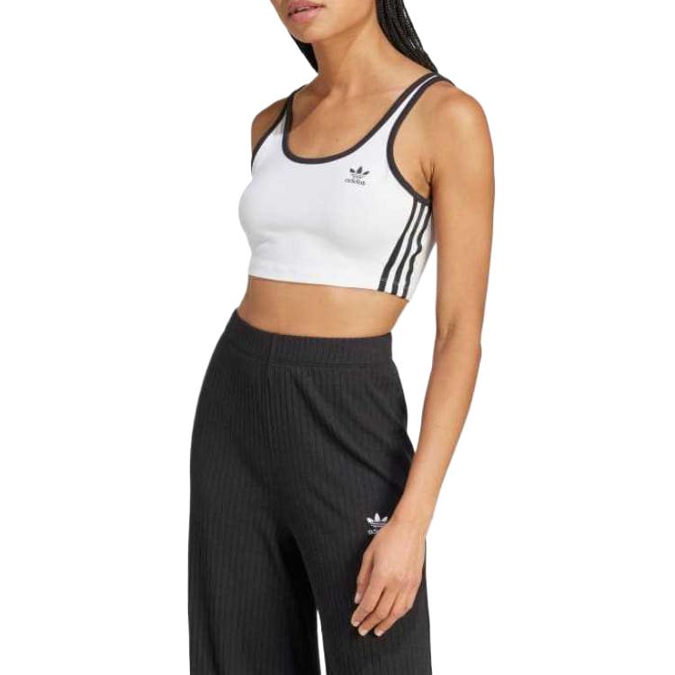 Adidas Originals Adidas Женский топ-бра Adicolor 3 Stripes белый/черный — фото 3