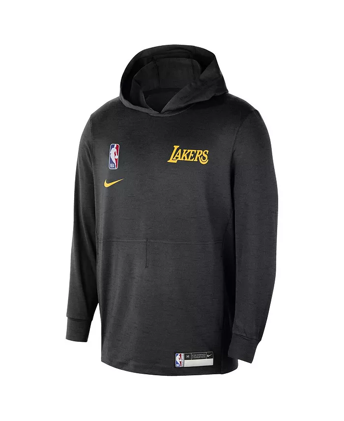 Мужская черная толстовка Los Angeles Lakers 2024/25 Authentic Practice Yoga Restore Lightweight Pullover Hoodie для тренировок и восстановления Nike — фото 2
