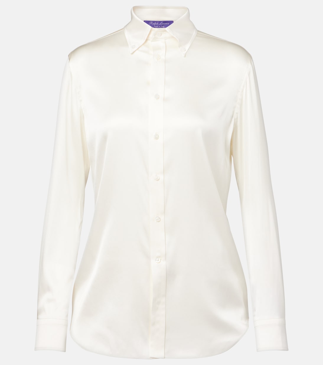 

Камерон рубашка из шелкового шифона с добавлением шелка Ralph Lauren Collection, белый