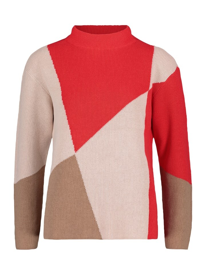 

Пуловер Betty Barclay Feinstrickpullover mit Intarsie, цвет Patch Red/Nature