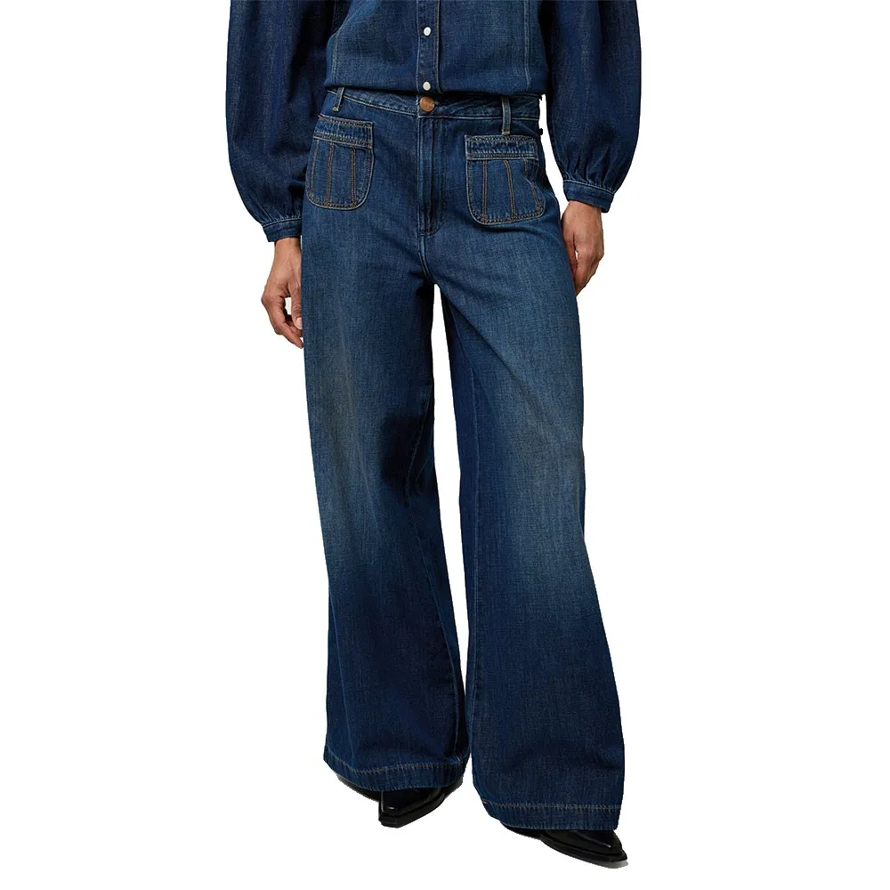

Джинсы Wrangler 112371206 Loose Fit high waist, синий