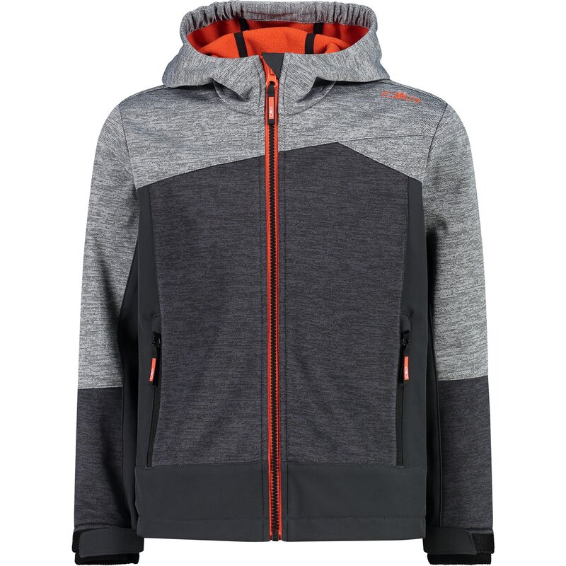 

Функциональная куртка детская куртка с фиксированным капюшоном Cmp, цвет titanio mel.-nero