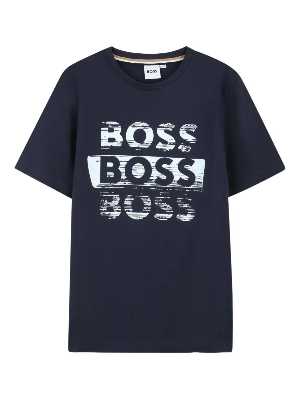 

Футболка с коротким рукавом и графическим принтом BOSS Kidswear, синий