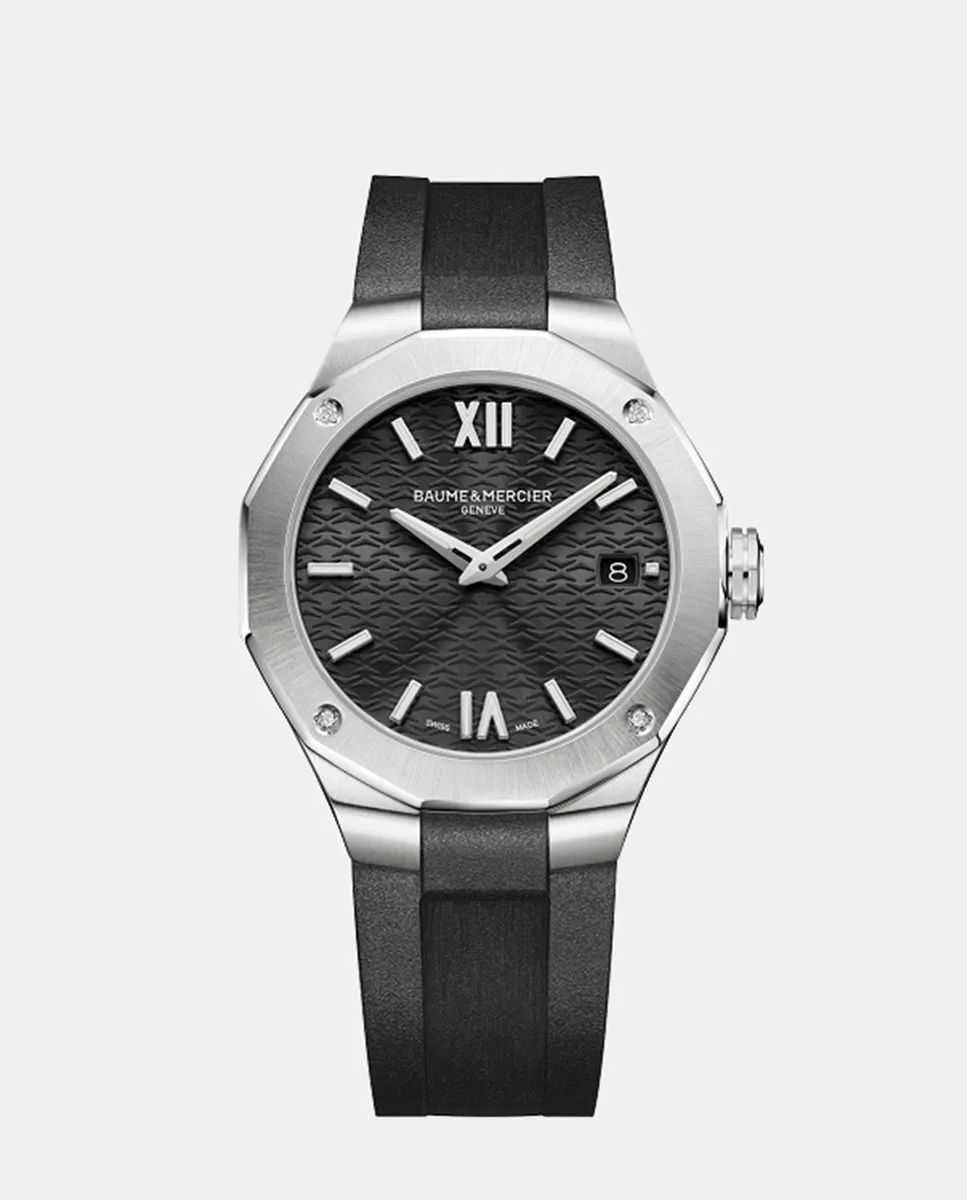 

Часы женские Riviera M0A10613 из черного каучука Baume & Mercier, черный