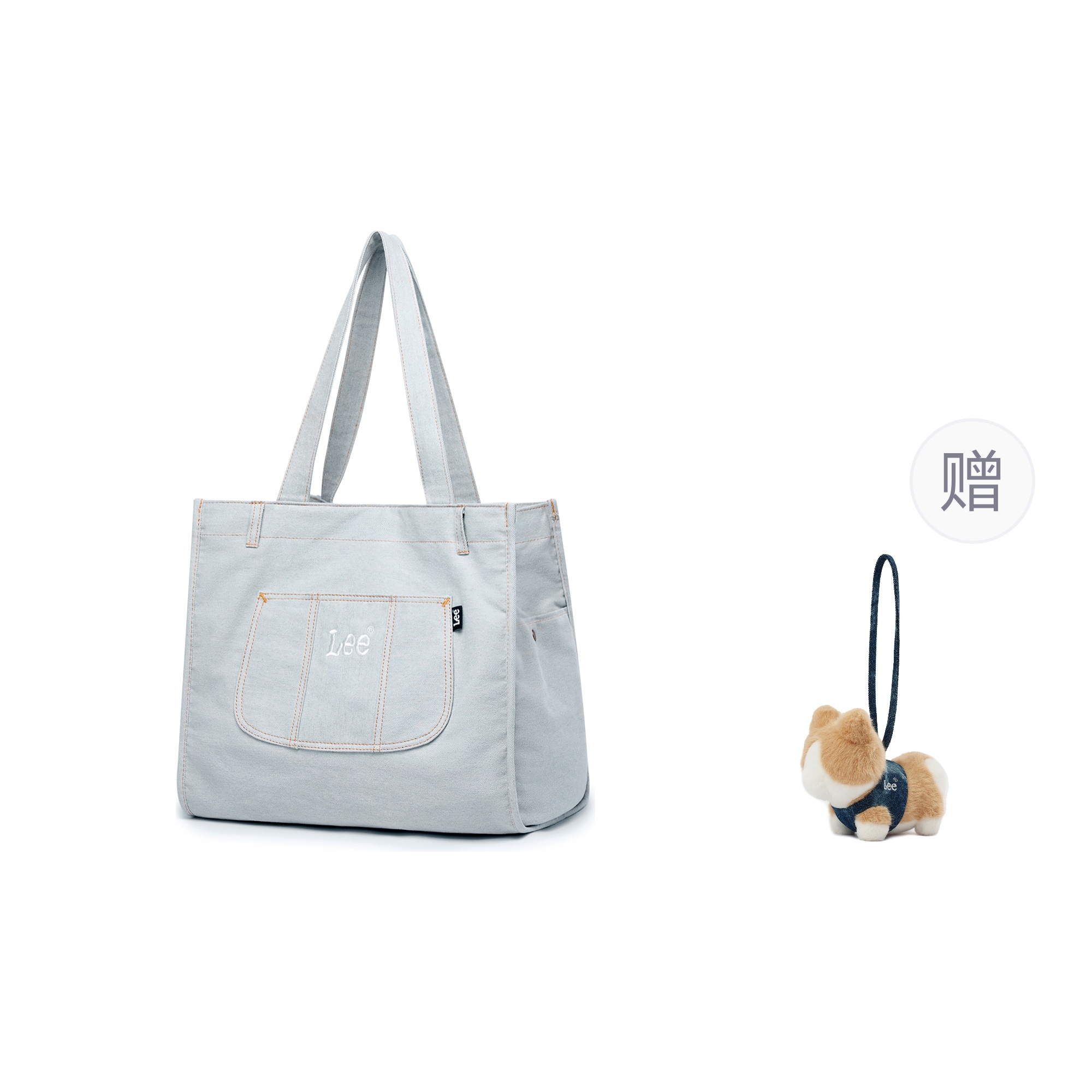 

Lee Джимсовый рюкзак унисекс темно-синий с белым, Blue White+Lee Corgi Charm