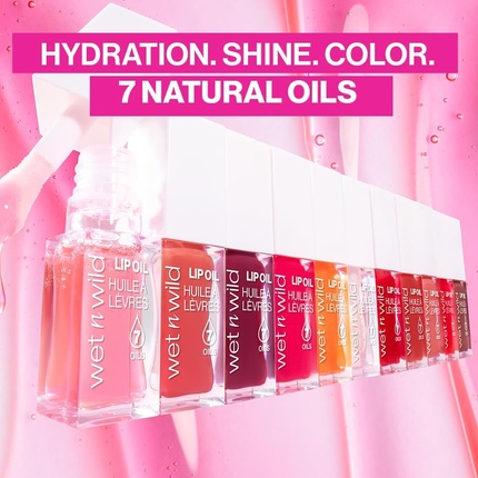 Wet N Wild Tinted Lip Oil Питательный нелипкий розовый блеск для губ Powered By 7 Wet 'N' Wild — фото 2