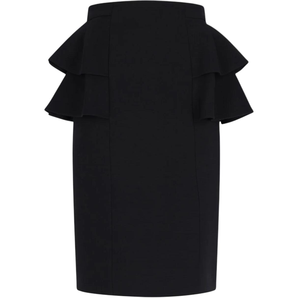 

Юбка с рюшами на высокой талии Valentino, черный