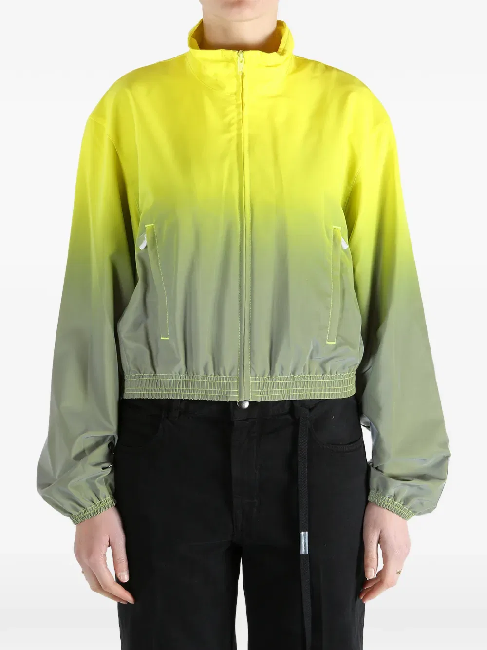 Куртка на молнии с эффектом омбре Alexander Wang, желтый — фото 2