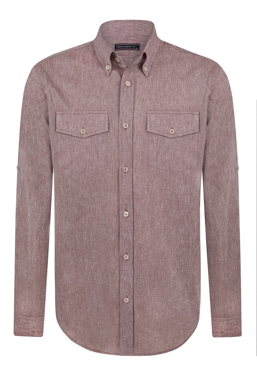 

Рубашка обычного кроя на пуговицах Felix Hardy, бордовый
