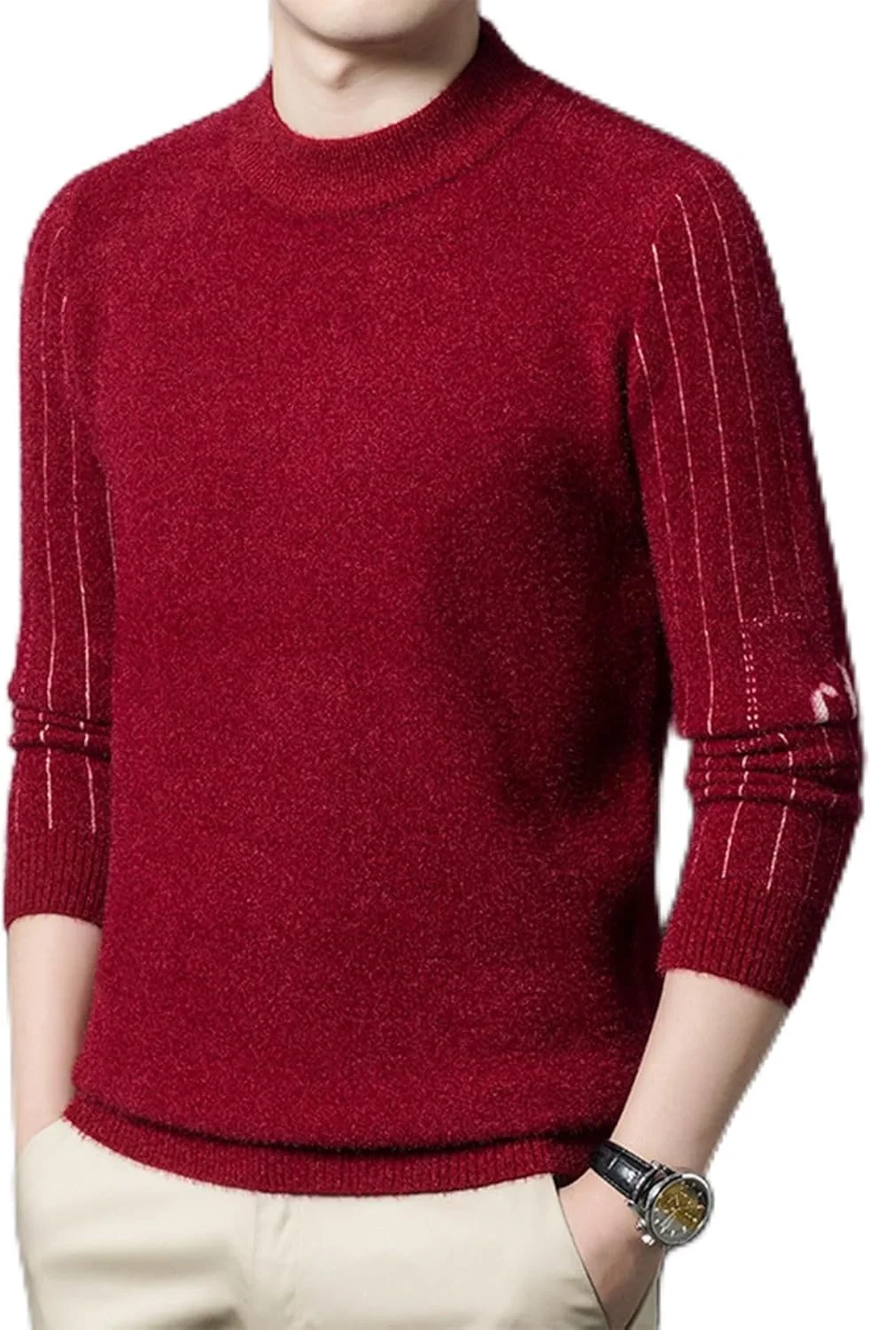 

Мужской вязаный свитер легкий осенний пуловер Regular Fit