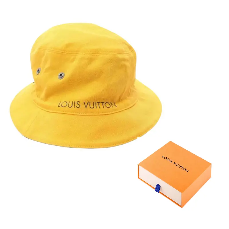 

LOUIS VUITTON Хлопковая шляпа-ведро мужская желто-черная, Yellow/Black