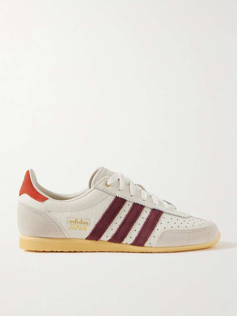 Японские кожаные кроссовки с отделкой из замши Adidas Originals, белый