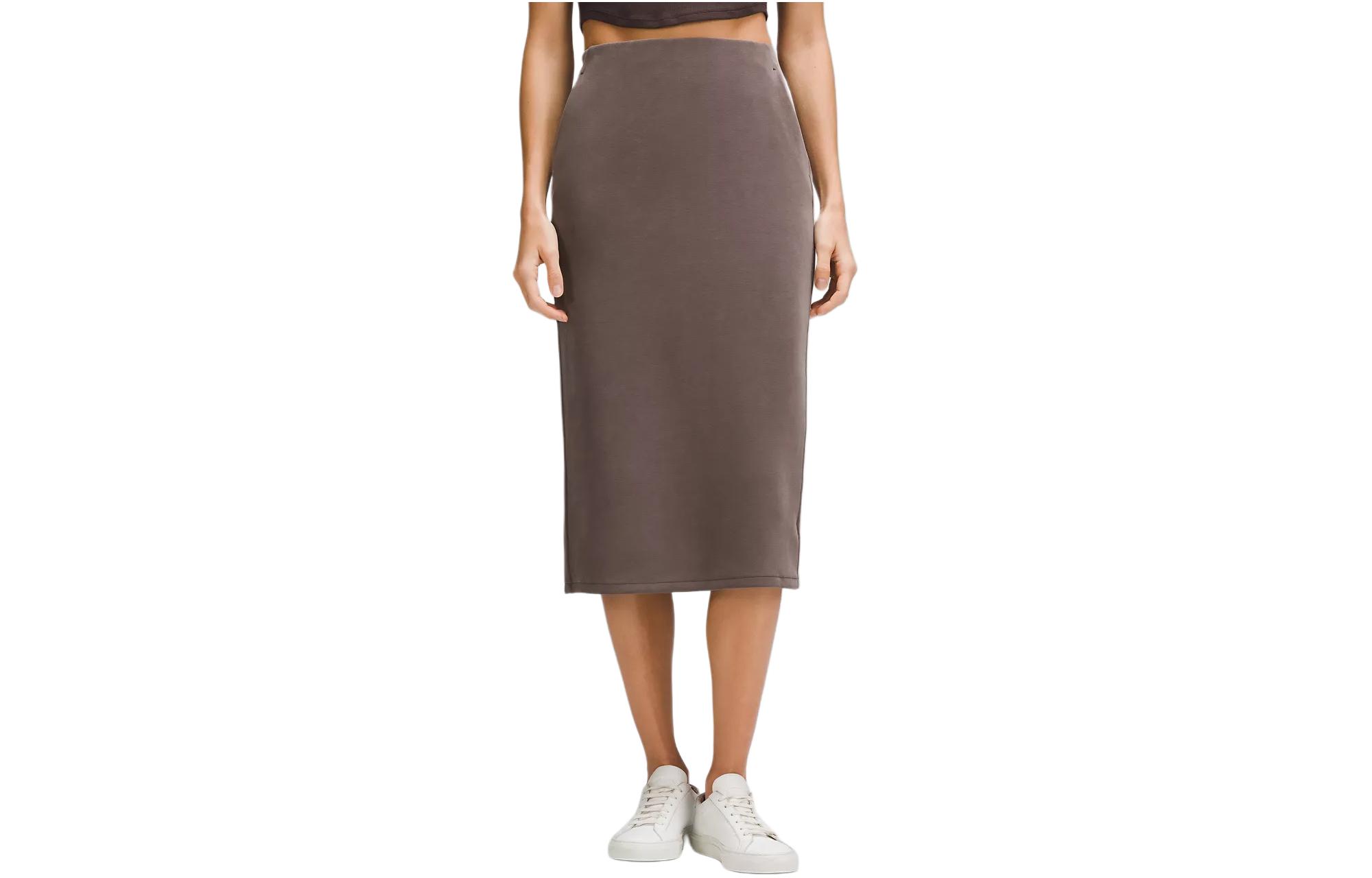 

Повседневная длинная юбка женская Lululemon, Taupe/Taupetastic