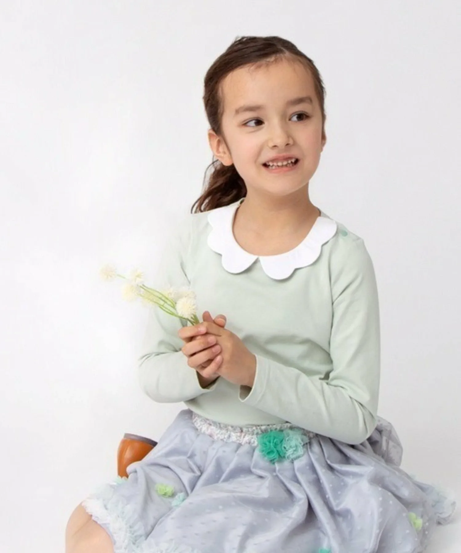 Топ Angel Color (с длинным рукавом) (140 см/150 см) Panpantutu, Cream Mint — фото 2