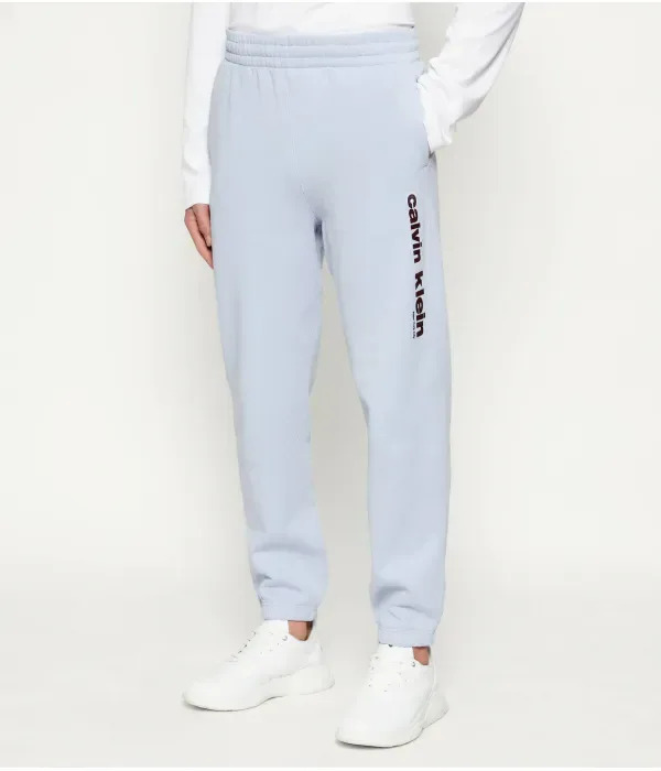 Спортивные штаны в стиле ретро regular fit Calvin Klein, небесно-голубой