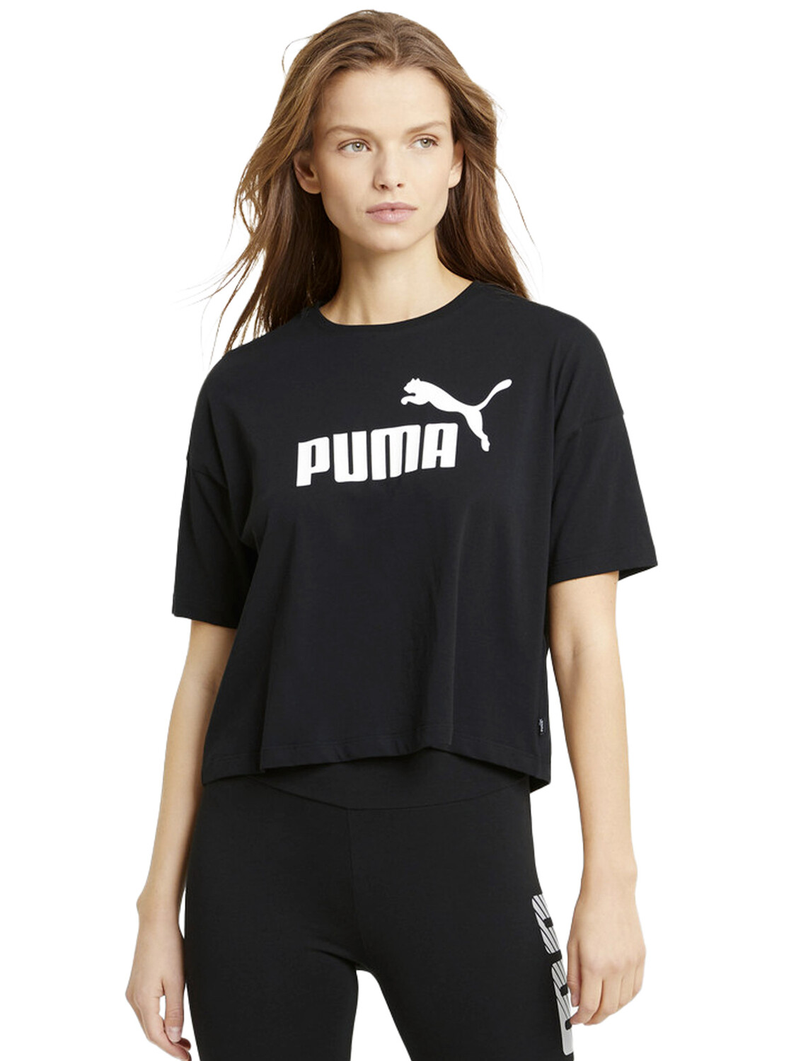 

Футболка t-shirt cropped essentials Puma, черный