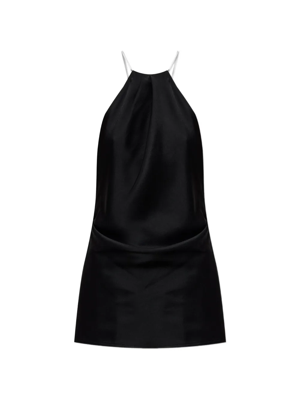 

Топ с драпировкой на бретельке через шею Victoria Beckham, черный