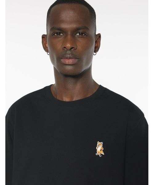 

Maison Kitsune Футболка, комфортный крой, Standing Fox, черный