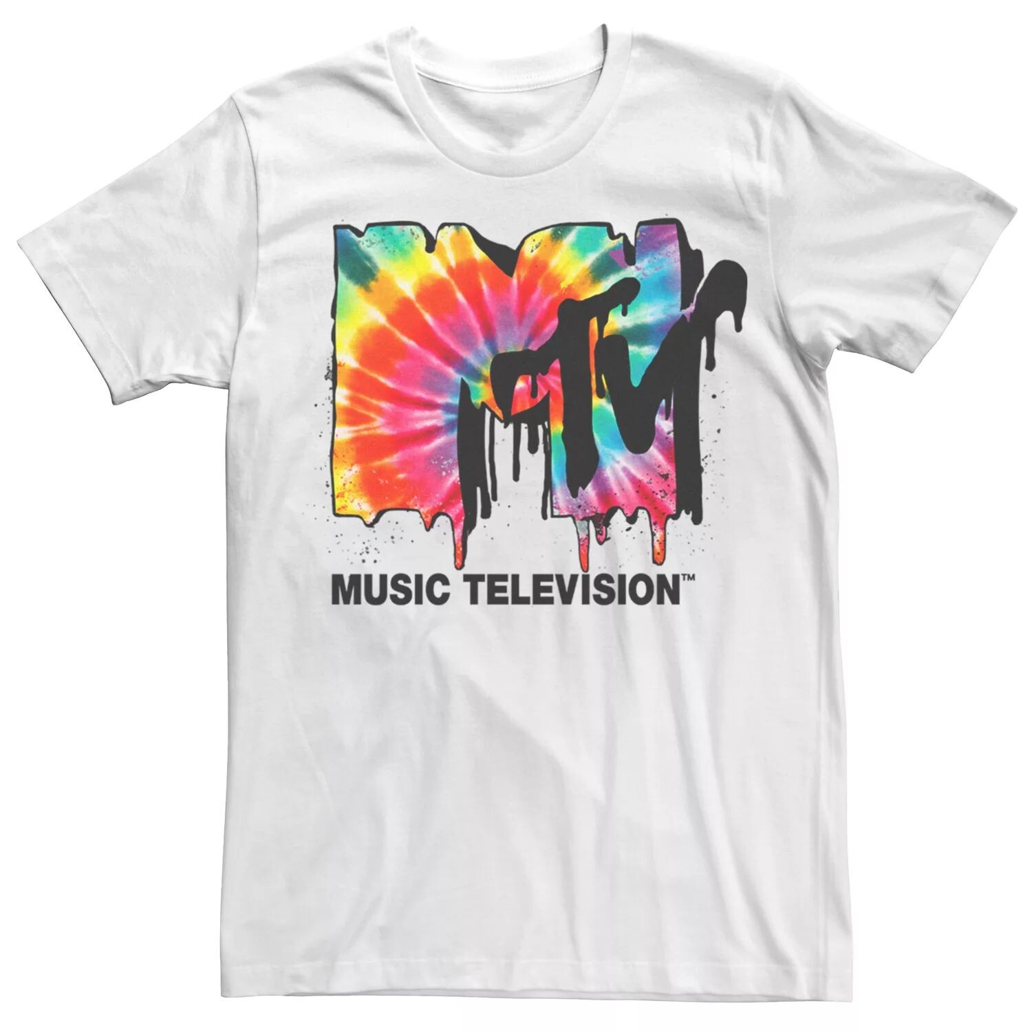 

Мужская футболка с логотипом MTV Drip Tie Dye Licensed Character