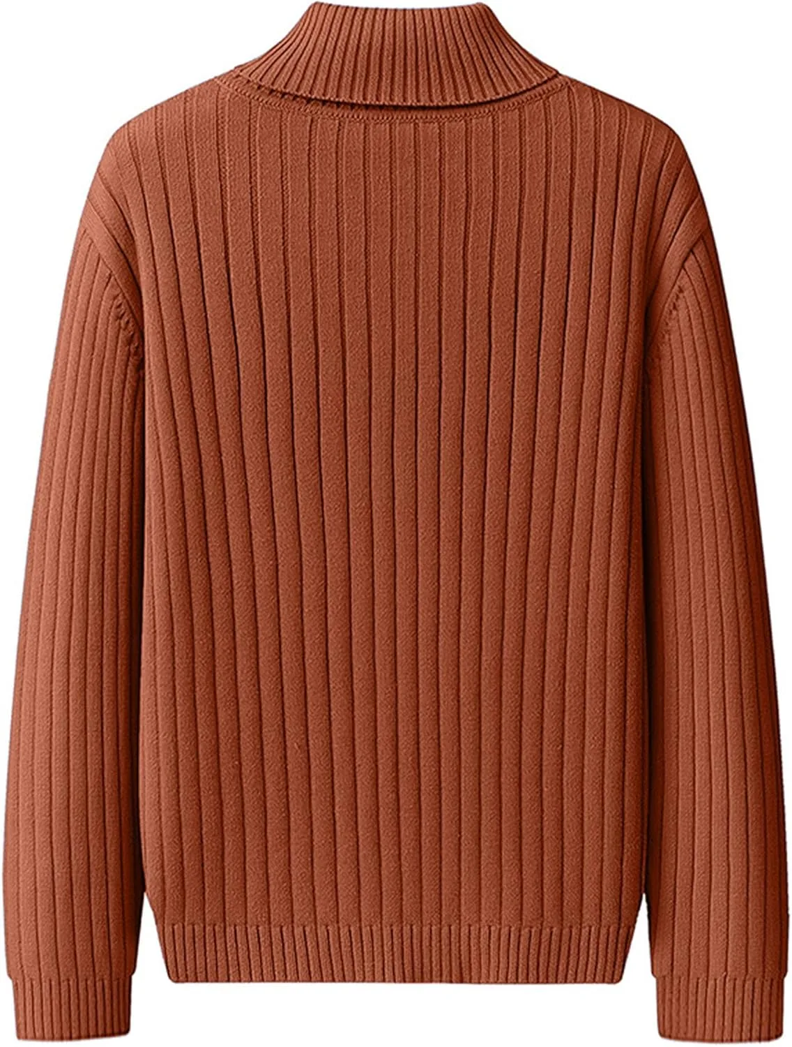 Мужской свитер с высоким воротником, риббен, slim fit — фото 3