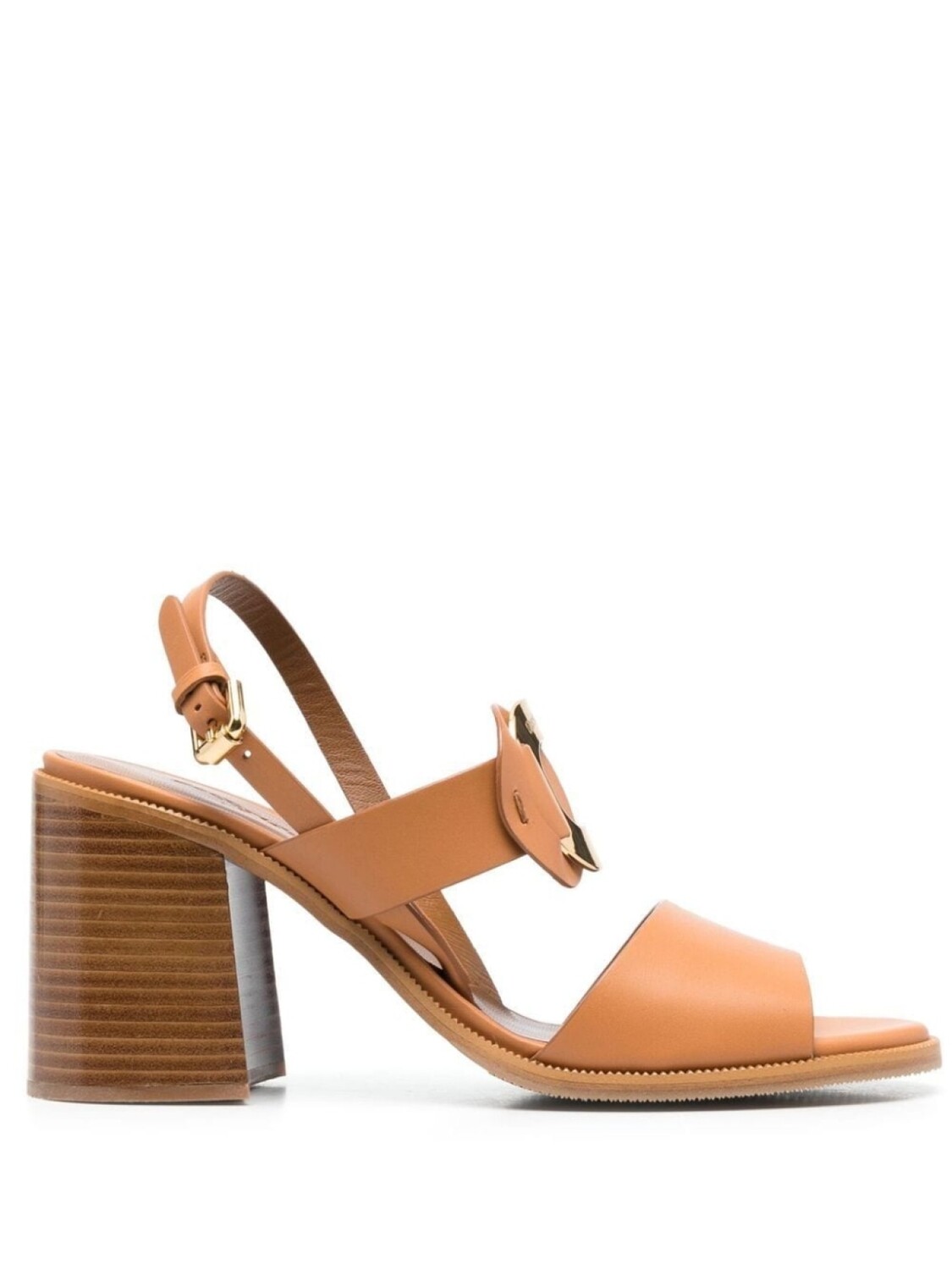 

See by Chloé босоножки с логотипом, коричневый