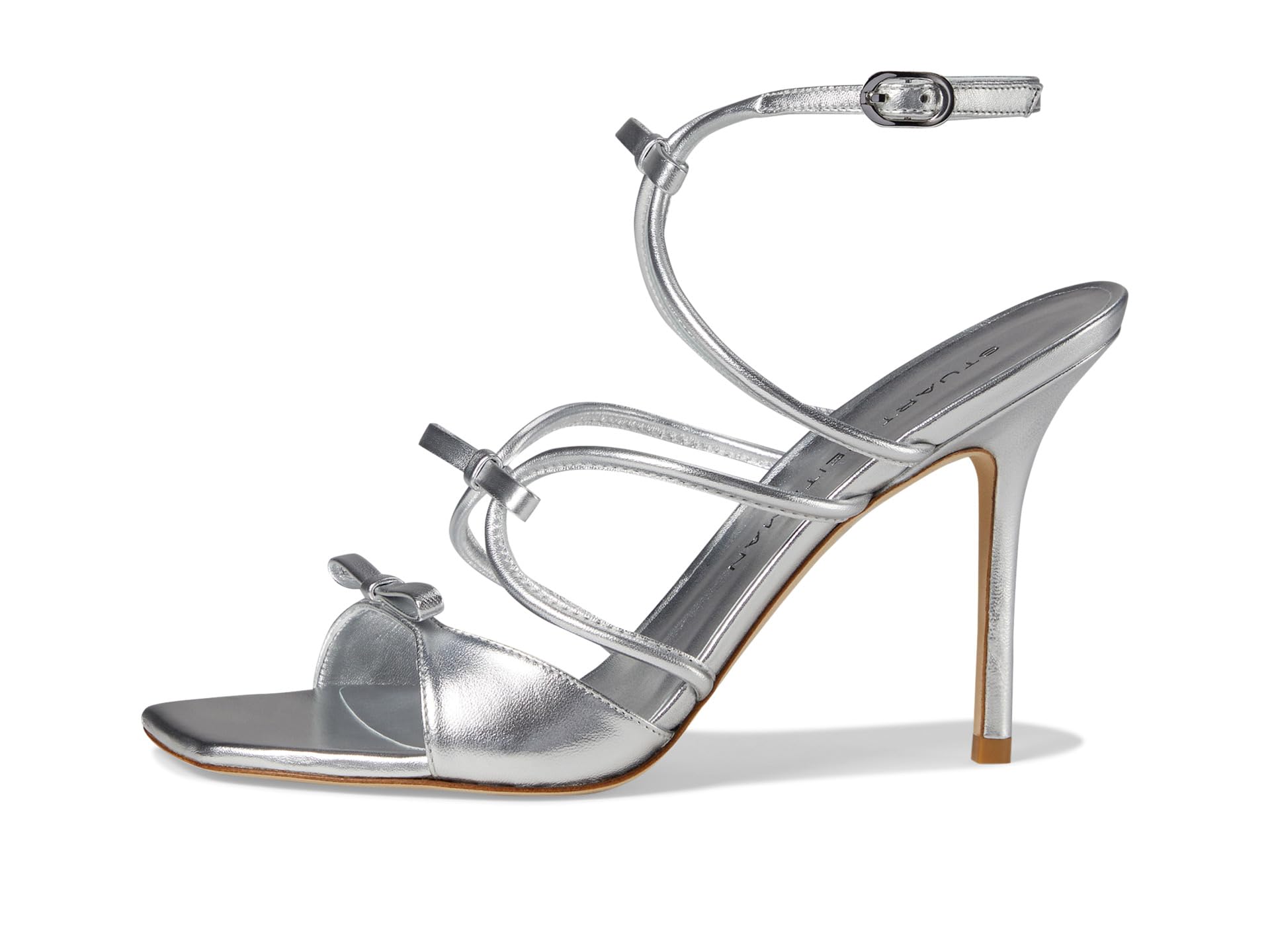 Туфли Stuart Weitzman Tully 100 Sandal, серебряный — фото 4