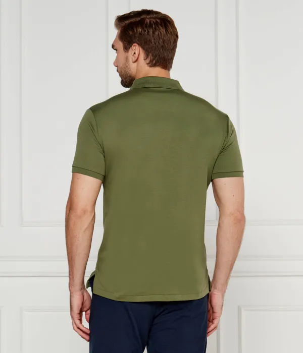 Рубашка-Поло Pima Slim fit Polo Ralph Lauren, зеленый — фото 3