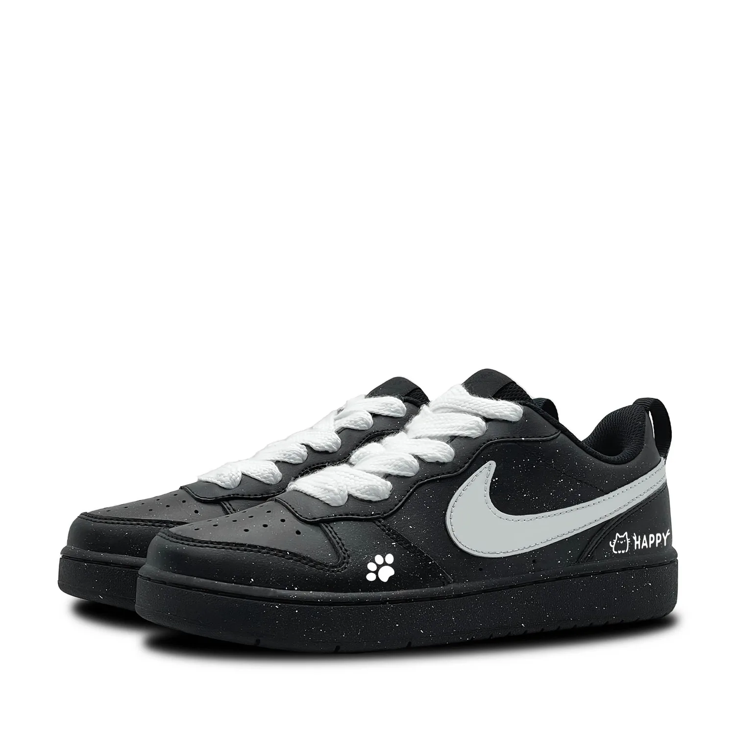 Детские скейтерские кроссовки Court Borough Nike, черный белый — фото 4