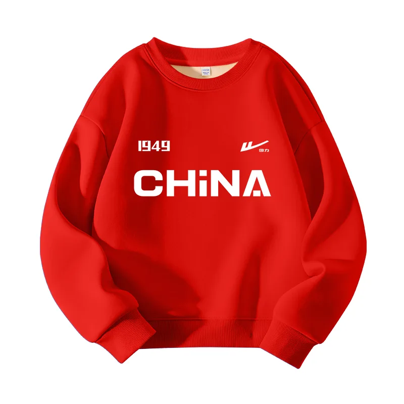 Детский свитшот с круглым вырезом утепленный WARRIOR, Black/H China Logo — фото 3