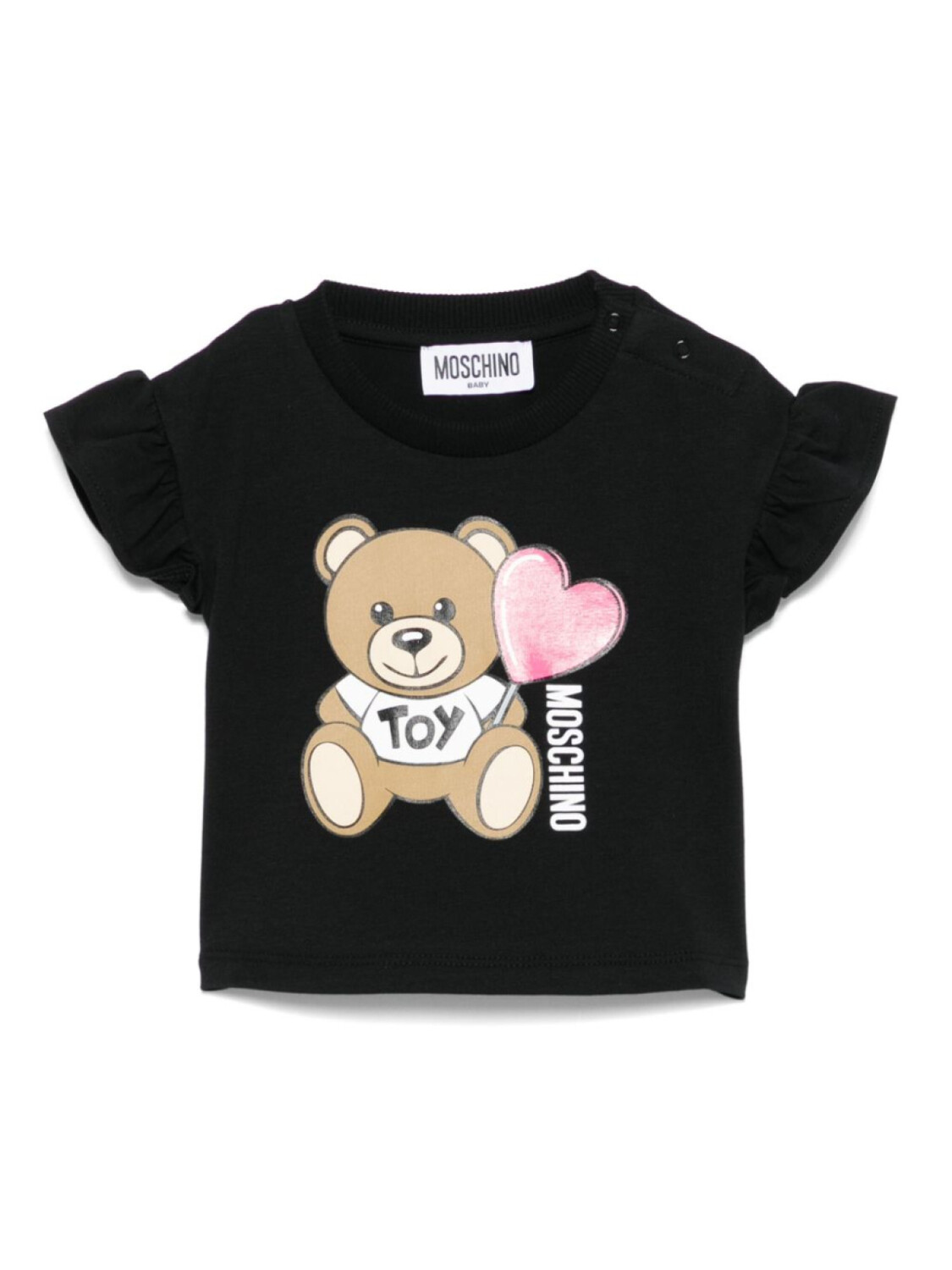 

Moschino Kids футболка с принтом, черный