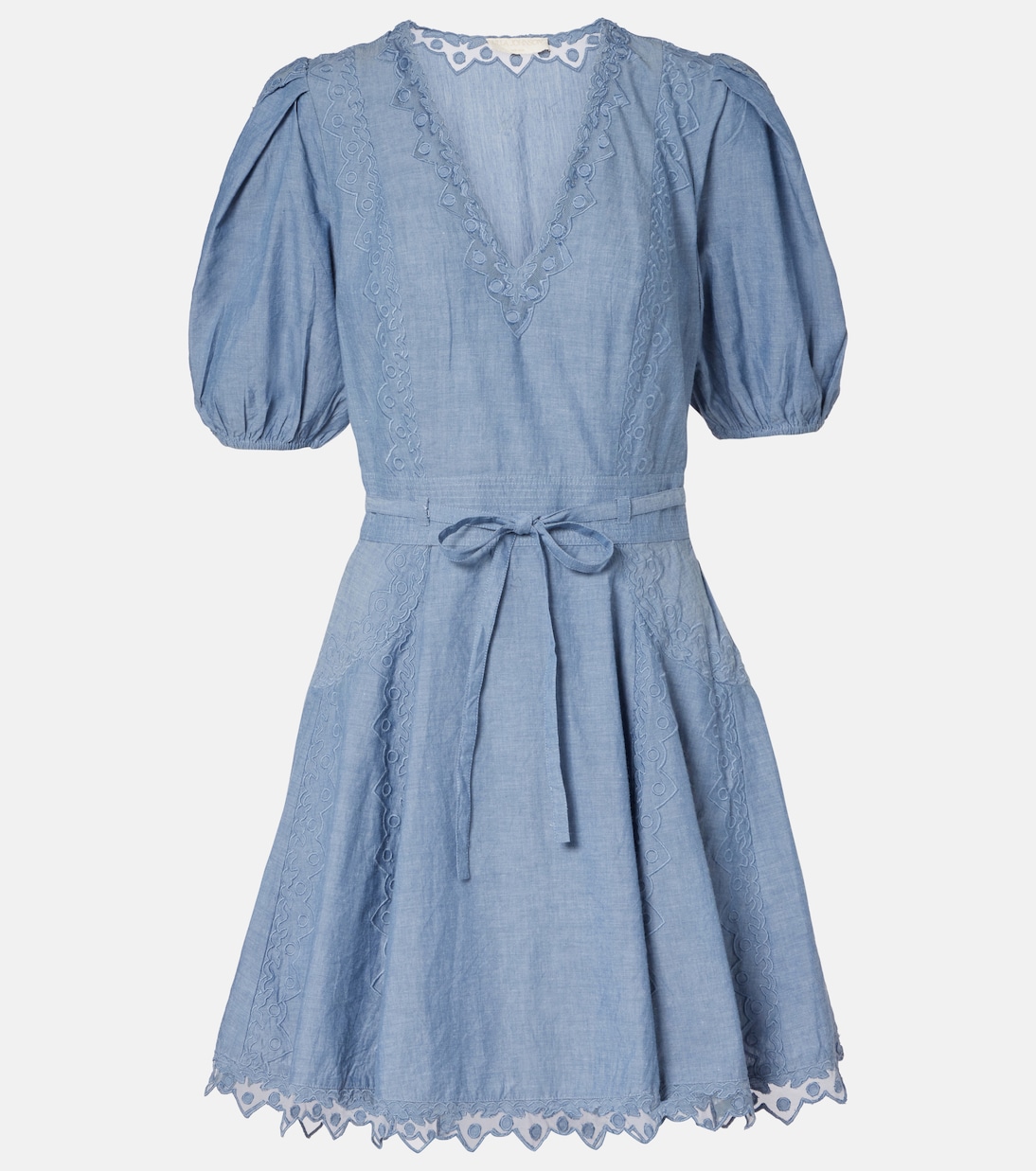 

Камила мини-платье из хлопка с кружевной отделкой Ulla Johnson, Chambray