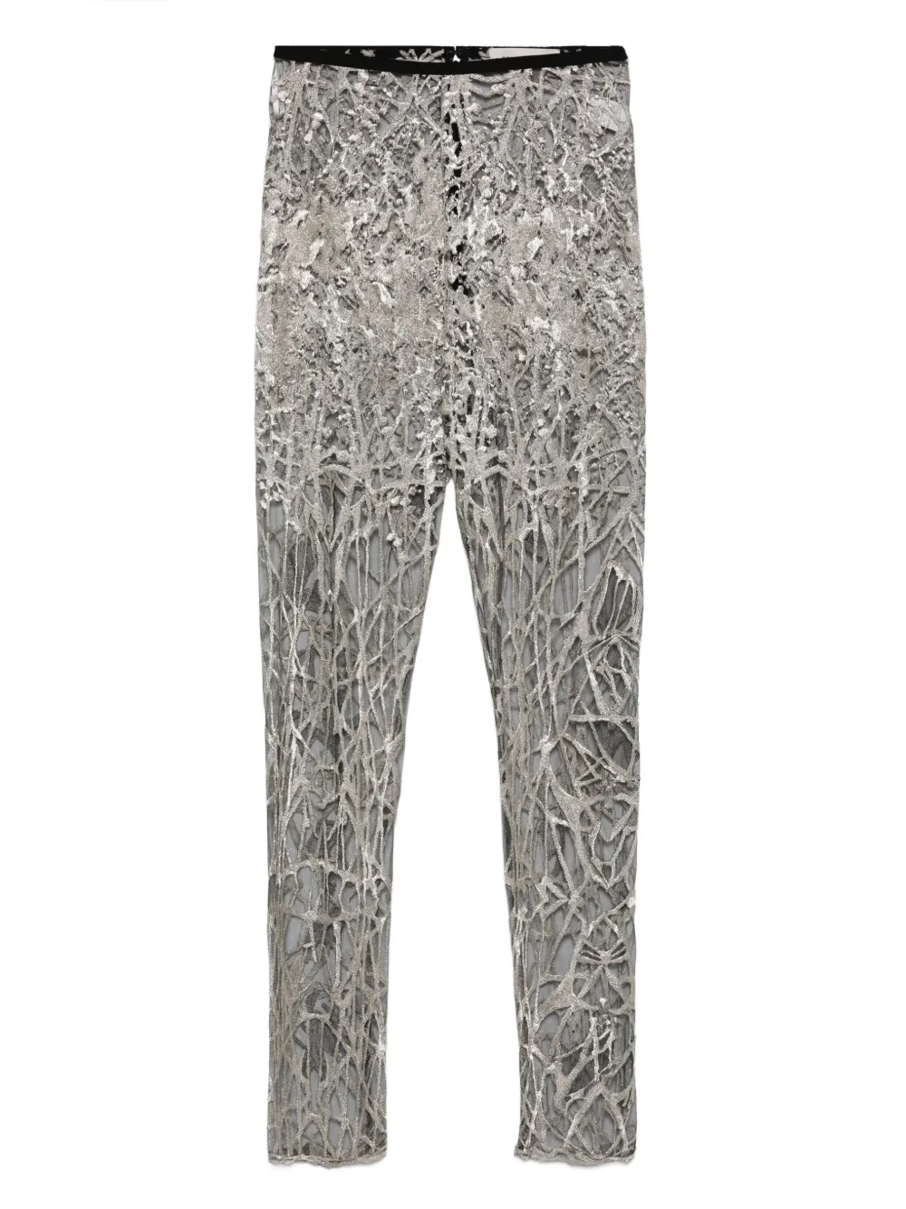 

Кружевные леггинсы с эффектом металлик Gemy Maalouf, серебряный