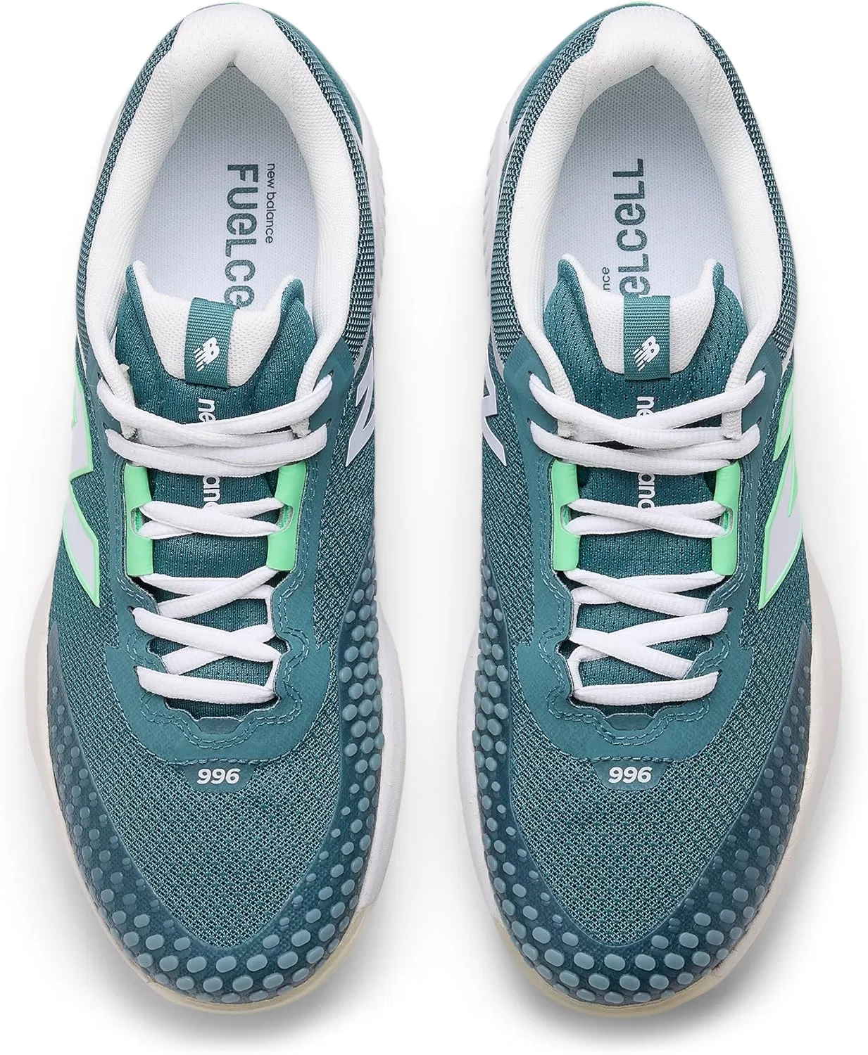 Мужские теннисные кроссовки New Balance FuelCell 996 V6 для твердого покрытия корта, Spruce White Rubber — фото 4