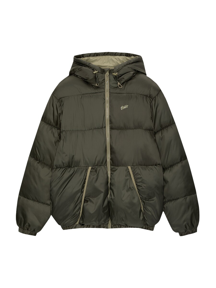 

Зимняя куртка Pull&Bear, цвет Olive/Light green