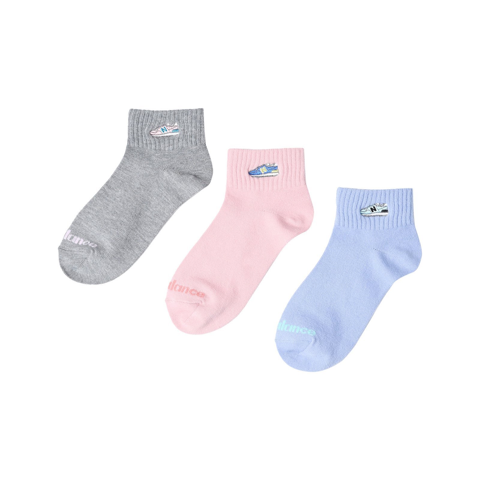 Детские носки 3P для девочек New Balance, AS1 Assorted Colors 1